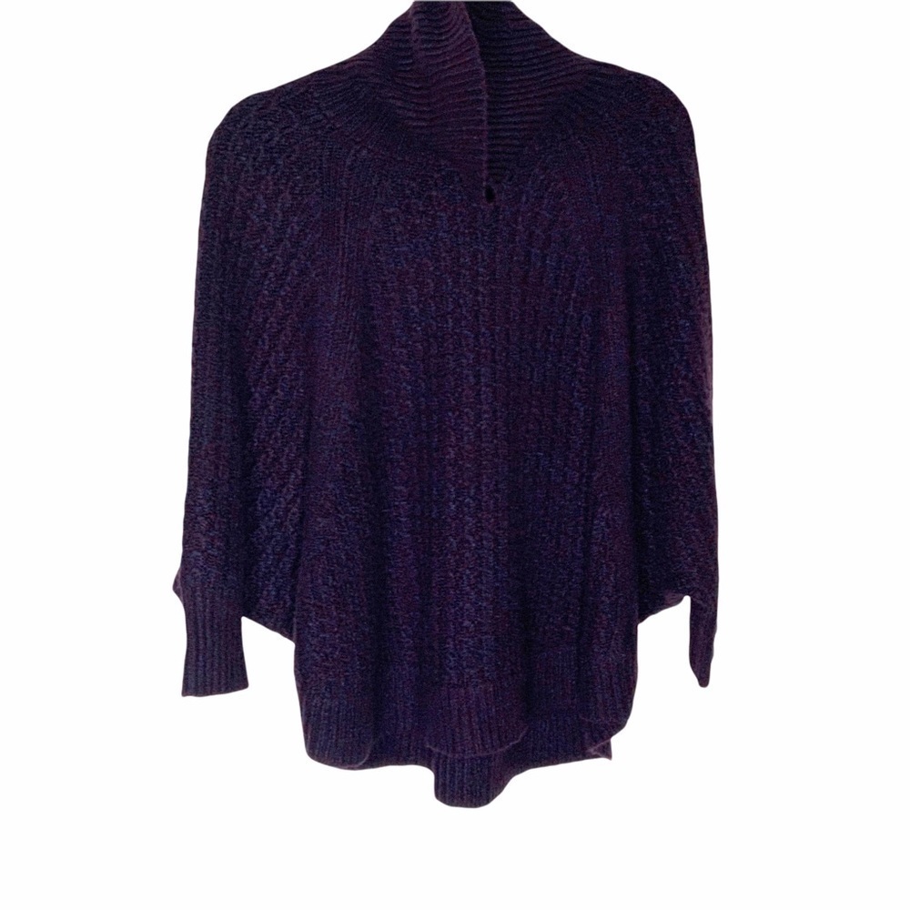 𝅺lou & GREY dark purple knitted sweater. Turtleneck. Bat sleeves. Size XS/S